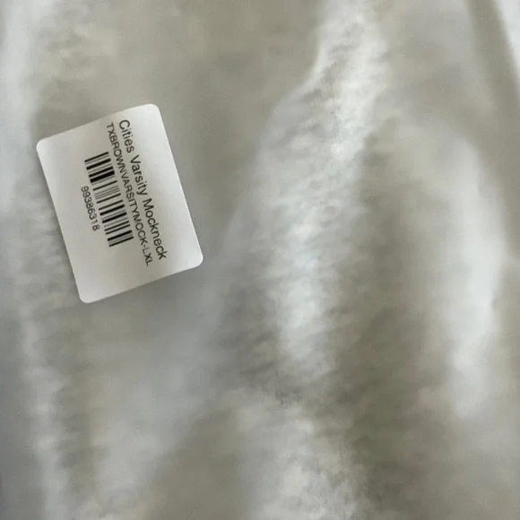 Parke Light Gray Sweatshirt Parke Varsity Mockneck - Picture 11 of 11